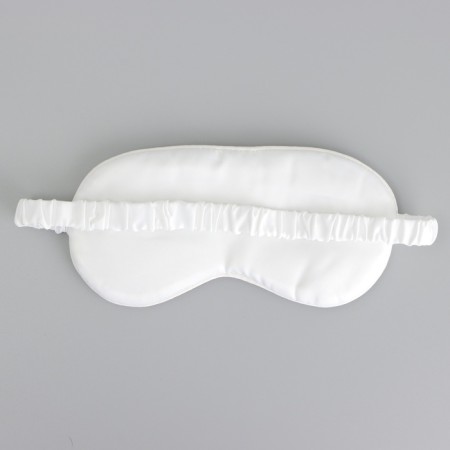Silk mask for sleeping "cats", 20 x 9 cm, white color-3