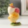 Souvenir Polystone "Kurochka in a dex, carries a chicken in a shell with flowers" 6.5x4x9 cm