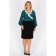 Women's dress, size 52, turquoise color, black
