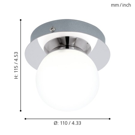 Lamp Mosaino 3.3W LED Chrome 11x11x11.5 cm-3