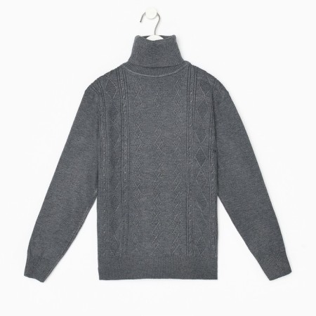 Sweater for the boy, the color is light gray, height is 128-134 cm