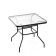 Set of garden furniture: a square table and 2 brown stools, load up to 120 kg
