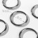 Karabin ring, d = 32/40 mm, thickness - 4 mm, 5 pcs, silver color
