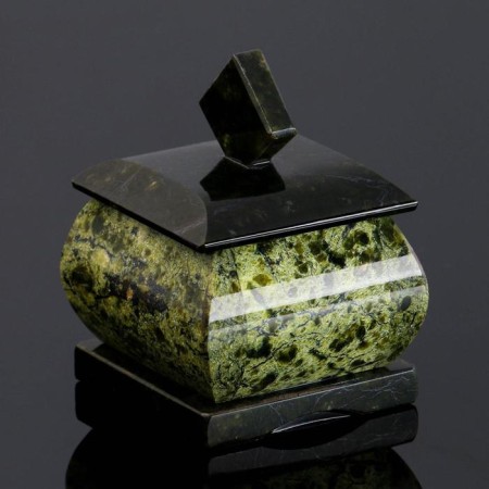 Casket "Small Larchik", 5x5x6 cm, natural stone coil-3