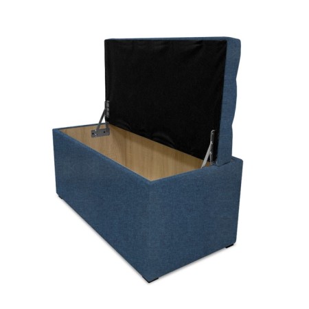 Puff with a lid and weighting, 800 × 400 × 420 mm, Savana plus matting, Denim color-2