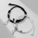 Bracelets "Demetrons" cow and milk, black and white color, 7 cm