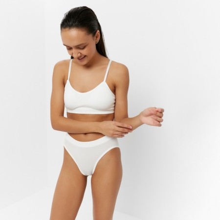 Female set (top, panties) color white, size 42-44-4