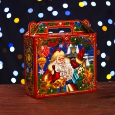 Подарочная коробка "Праздничный коллаж" 17,3 х 6,5 х 15 см