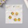 Decor for creativity metal, enamel "grapefruit" 2x2.2 cm