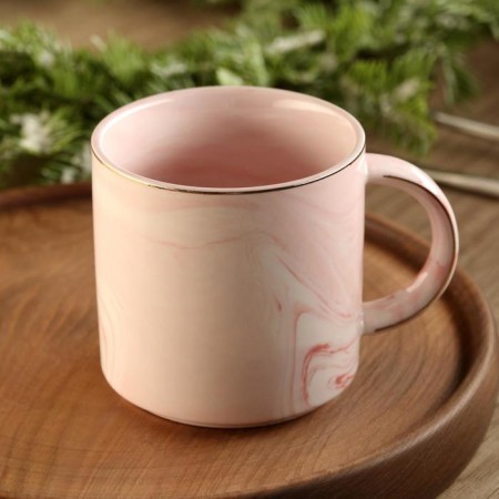 Ceramic mug "Bright year", 350 ml, pink color-2