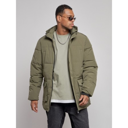 Extensive male winter park, size 52, green color-11