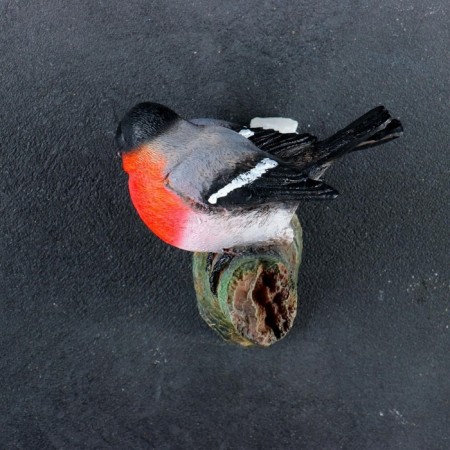 Suspended decor "Bullfinchi on the branch" 15x12x12cm-1