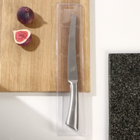 Magistro ardone bread knife, blade 19.5 cm, silver color-3