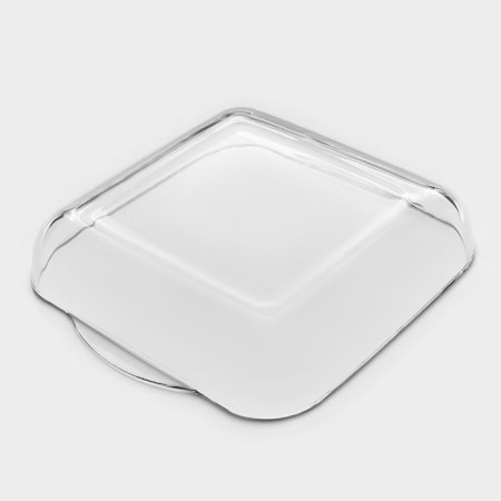 Square Square from heat -resistant glass Borcam, 3 l, with a lid-5