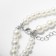 Pearl pearl "heart", silver color, 30 cm
