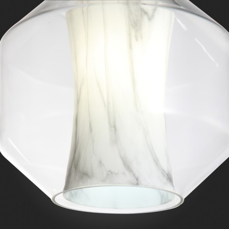 STL LUCE Sus. SL1169.113.01. Marmo. 1x40 W, E27, 24x24x20 cm, black color-7
