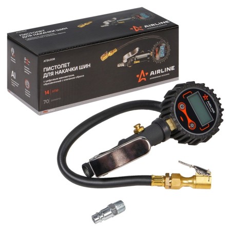 Airline Pro 14BAR tire pumping gun, with a digital pressure gauge, with a discharge valve-2