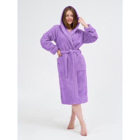 Frequencies Tainted dressing room with a hood, size 56-58, lilac color