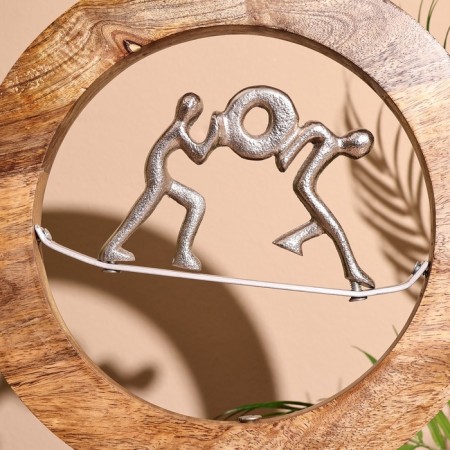 Interior souvenir in the wooden ring "Labor" 30x8x33 cm-2