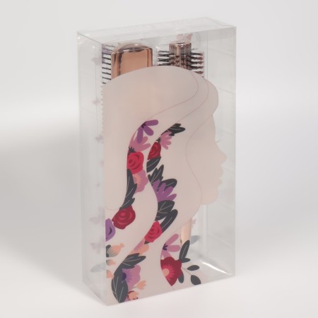 Set "Flower silhouette", breaststone, massage comb-4