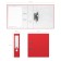 A4, 70 mm, Erichkrause, Standard, Bumvinyl, with label on the spine, lower metal knant, red