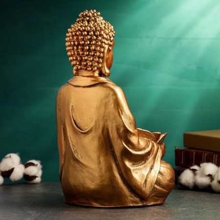Steam for the little things "Buddha with lotus" bronze, 19x17x32-3