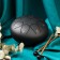 Musical instrument glucophone, black, 8 petals, 15 x 9 cm
