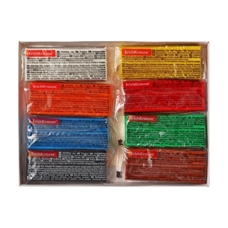 Plasticine 8 colors, 144 g, Erichkrause "Jolly Friends", with a glass, in cardboard packaging-2