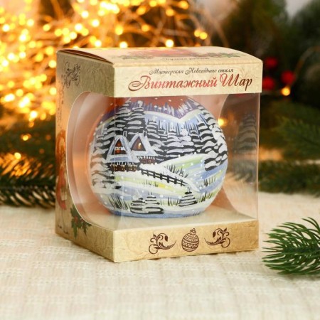 Christmas ball D-10 cm "Winter"-1