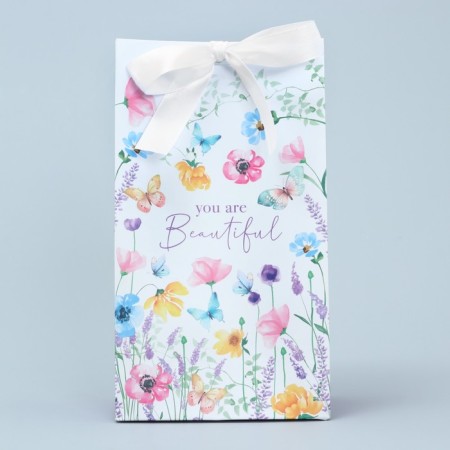 Gift package with a ribbon, packaging, “beauty inside”, 13 x 23 x 7 cm-1