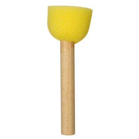 Sponge brush Round D - 30 mm, wooden pen, in a bag-1