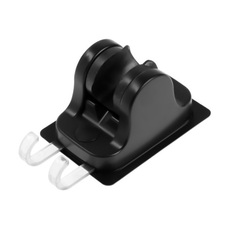 Holder for shower watering can Zein Z122, self -adhesive, adjustable, with hook, black-6