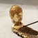 Buddha's head stand for incense, gold