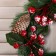 New Year's wreath D-16 cm "Winter magic" berries and cones