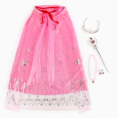 Carnival set "Beautiful Princess": cloak, crown, pendant, earrings, wand-4