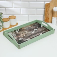 Wooden tray for breakfast 