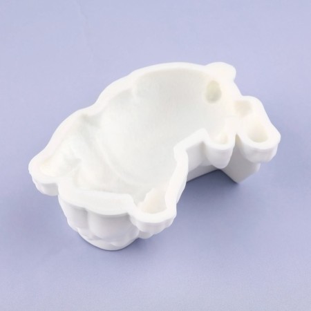 Mold "dog", silicone, 9.5 × 7 × 3.2 cm, white color-4