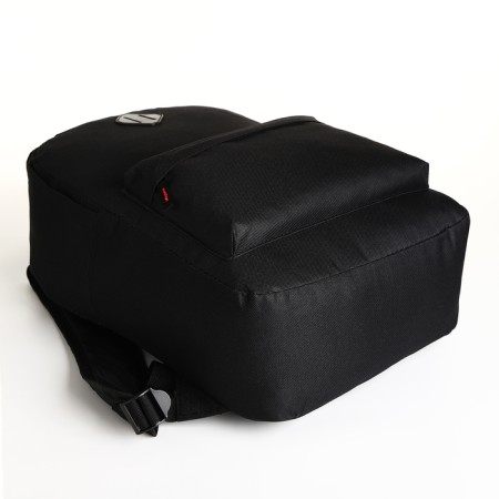 Youth backpack with lightning, external pocket, black color-4