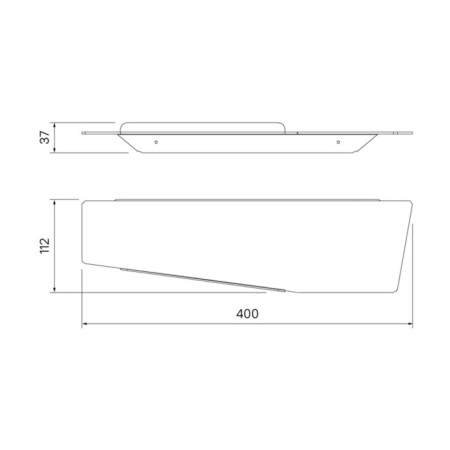 Shelf IDDIS SLIDE SLISC00I44, 400x112x37 mm, chrome, stainless steel-9