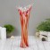 Vase "Coral" red-white 38 cm
