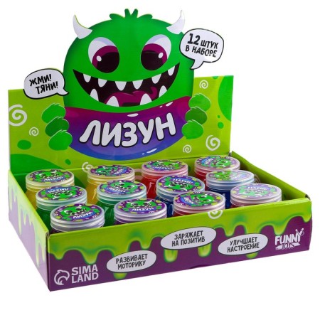Lizun "Jars", hard, with fruits, Mix color-4