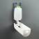 Dispenser for antiseptic/liquid soap is mechanical 370 ml, plastic, white color