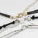 Choker "Trio" butterflies (set of 3 pcs.), Black-gold color, 34 cm