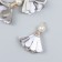Decor Textile "Flower 2 colors with pearls. Gray and white" set 6 pcs 3 cm