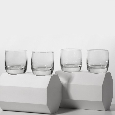 A set of low glass glasses "French restaurant", 310 ml, 4 pcs