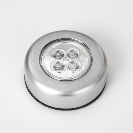 Night Pushlite "Circle" 4 diodes, 3AAA silver 2.5x6.5x6.5 cm Risalux-1