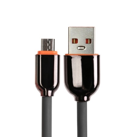 MicroUSB cable - USB, 2.4 A, PVC braid, 1 meter, gray-1