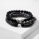 Bracelet unisex set 3 pcs “hematite” dumbbells, black-gray color, d = 7 cm