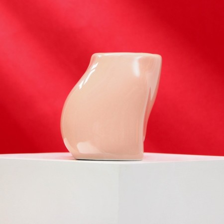 Ceramic mug "Eva", 150 ml, beige color-1