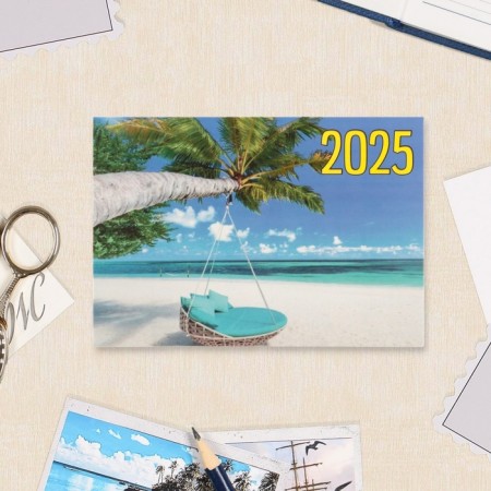 Pocket calendar "Paradise Corner" 2025, 7x10 cm, mix-3